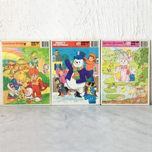 Vintage Frame Tray Puzzles 3 Whitman 1983 Rainbow Brite Frosty the Snowman